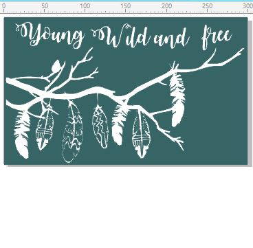 Young wild and free chipboard, 300 x 180.mm, min buy 3